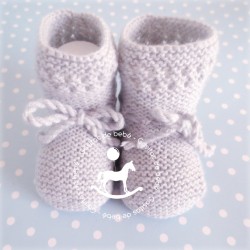 Patucos de bebé tricot, patrón gratis - Molan Mis Calcetas